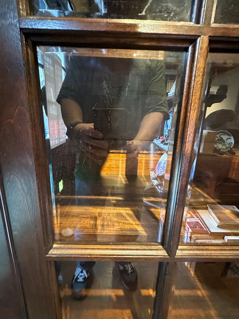 松本民芸家具　Ｅ型書棚　ガラスケース　飾り棚　美品