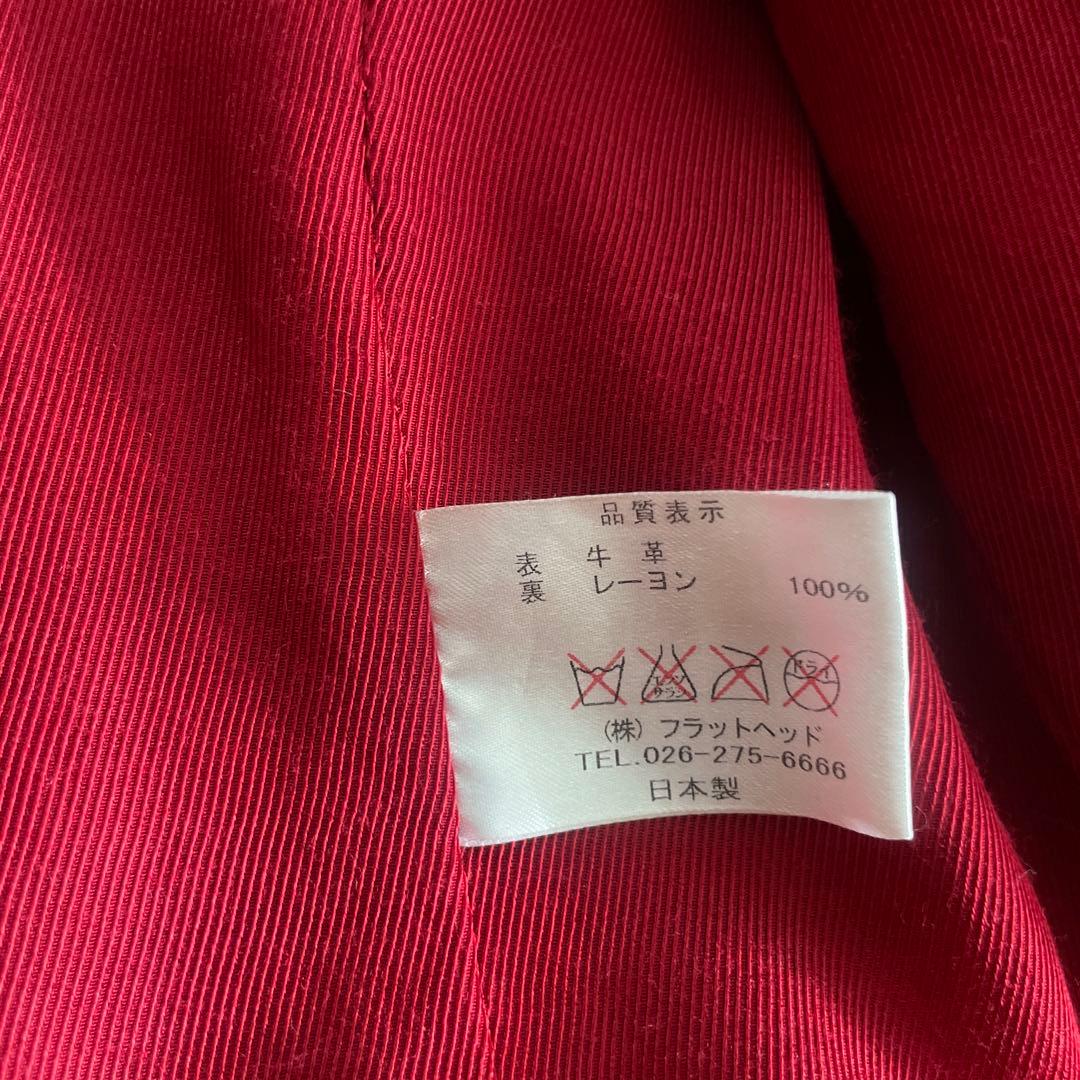 m　 The Flat Head シングルライダースジャケット 38