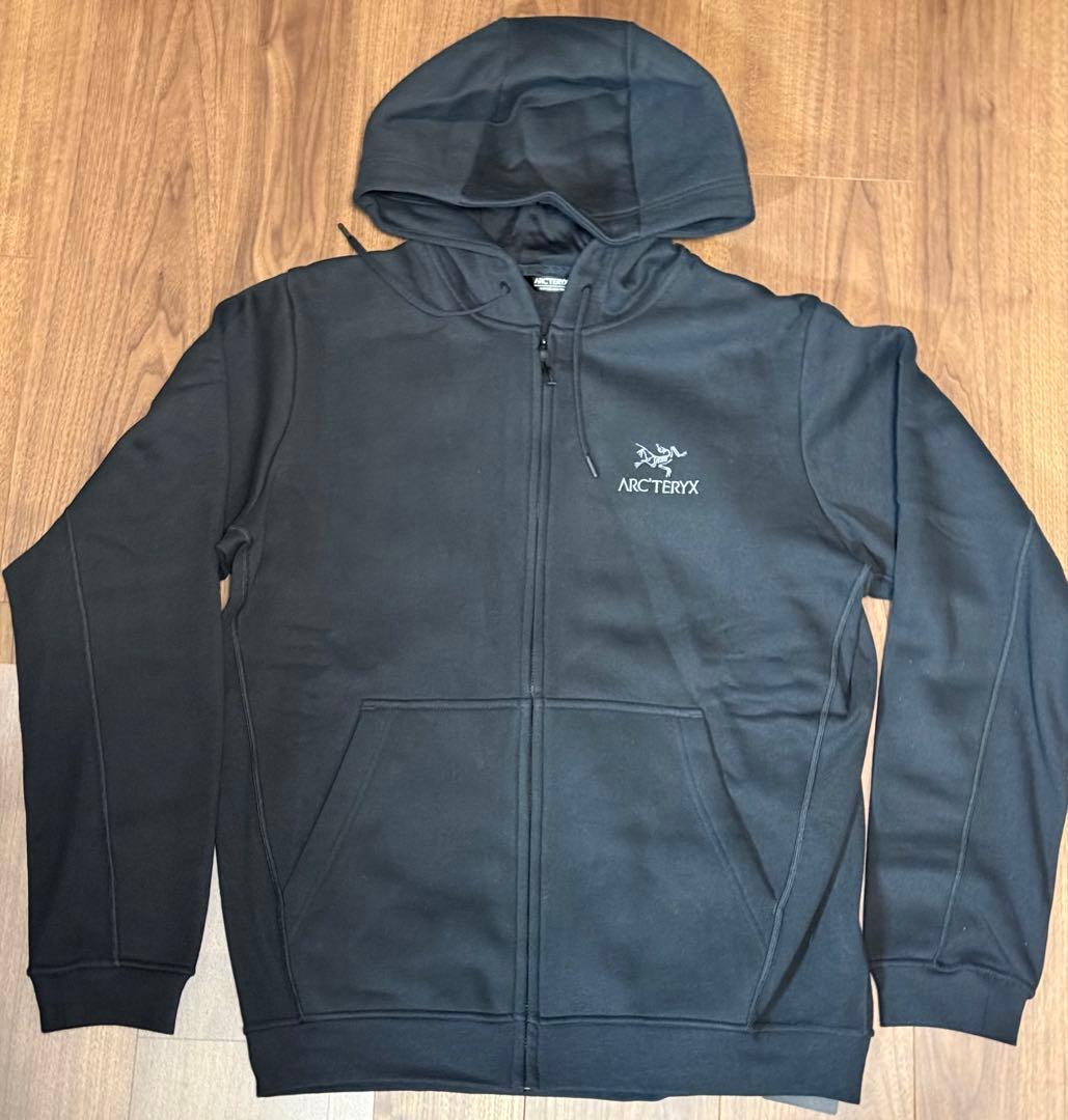 アークテリクス エンブレム フリース フルジップ フーディ メンズ ブラック M