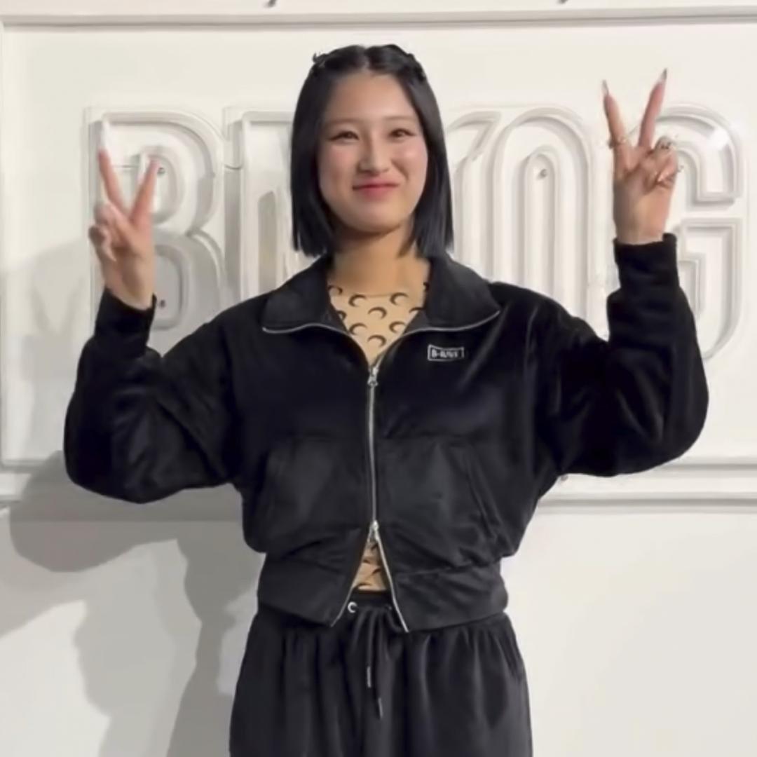 HANA B-RAVEロゴ ベロアトラックジャケット