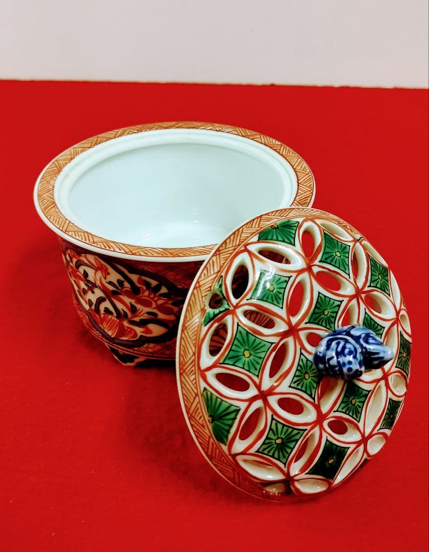 香炉/鍋島焼/有田焼/鍋島焼　香炉　大秀作/伊万里焼香炉