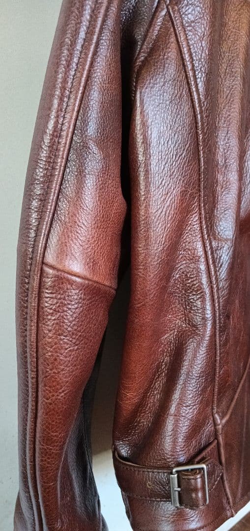 ✪美品！イタリア BOLINI レザージャケット ブラウン 48 L