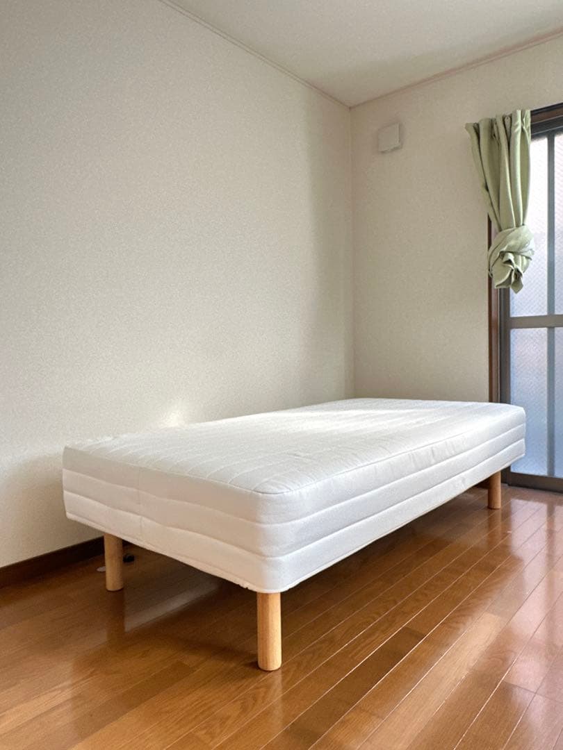 ホワイト 脚付きマットレス シングル(無印良品)