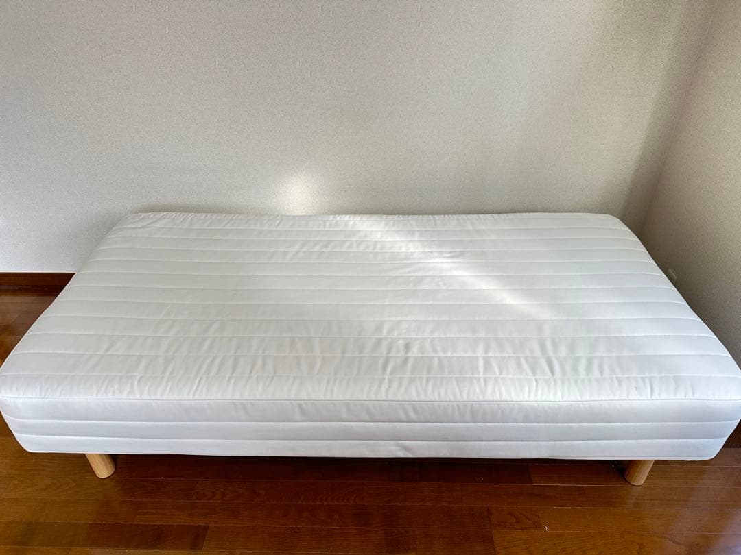 ホワイト 脚付きマットレス シングル(無印良品)