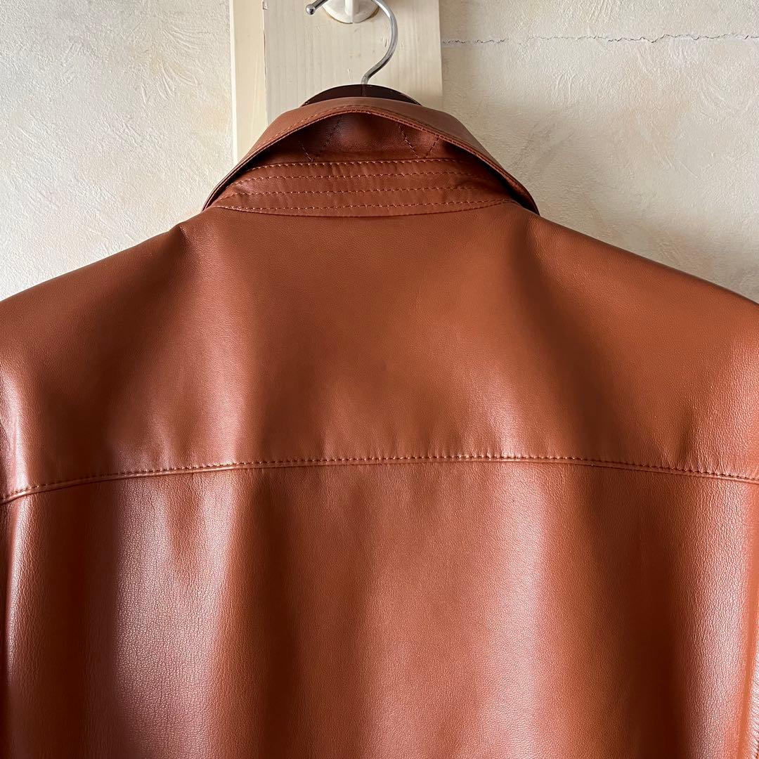 PAUL STUART ポールスチュアート レザージャケット メンズ 48