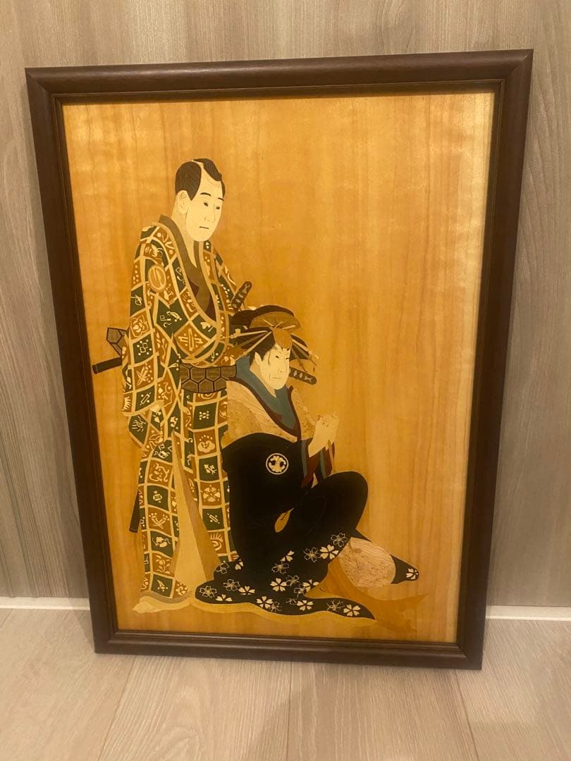 寄木絵画　東洲斎写楽　マーケタリー　ウォールアート