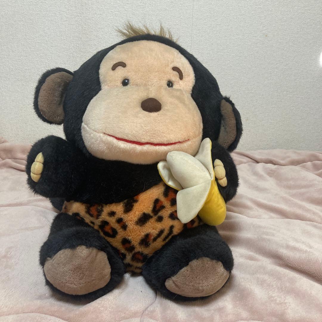 昭和レトロ　Kitten&Kid 猿　ぬいぐるみ　中古品 高さ約45cm 中古