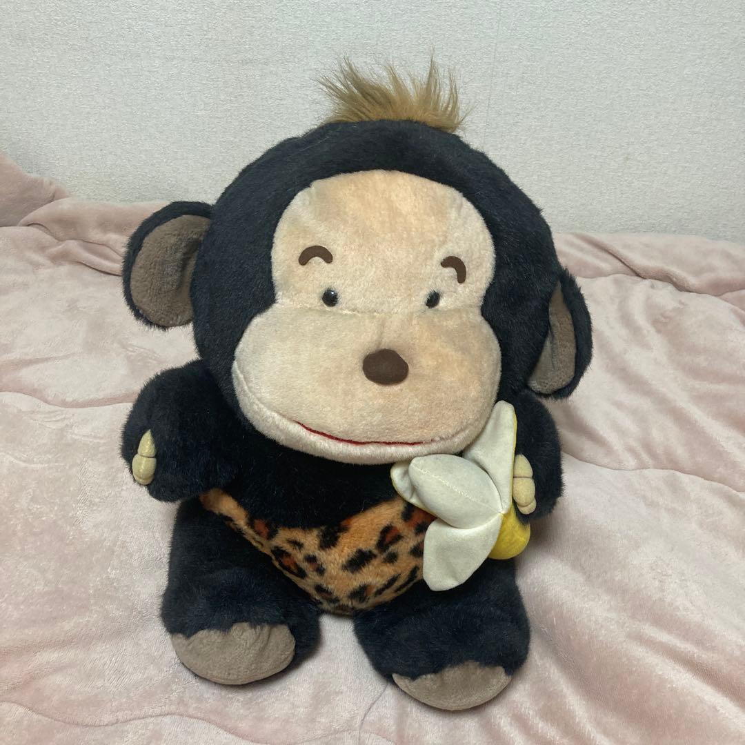 昭和レトロ　Kitten&Kid 猿　ぬいぐるみ　中古品 高さ約45cm 中古