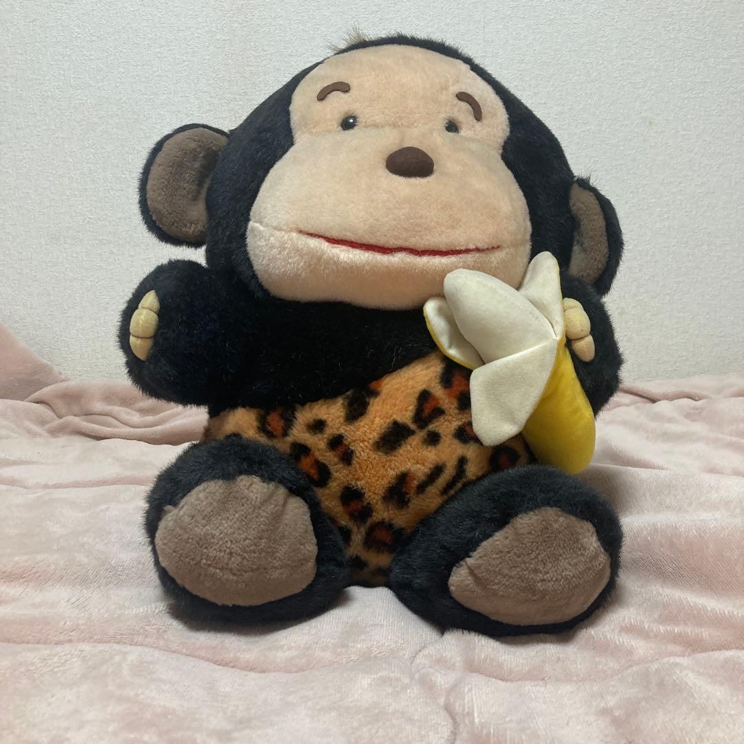 昭和レトロ　Kitten&Kid 猿　ぬいぐるみ　中古品 高さ約45cm 中古