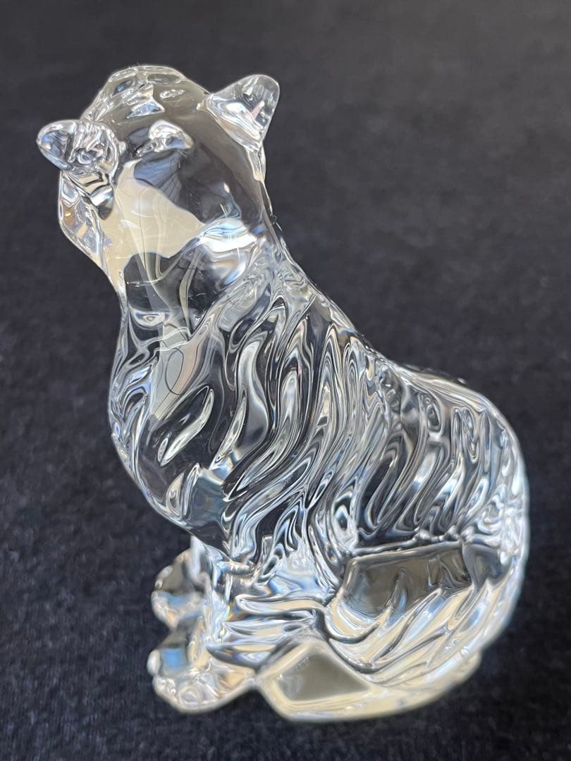 【美品】バカラ　baccarat 干支　虎　置物　ガラス　クリスタル