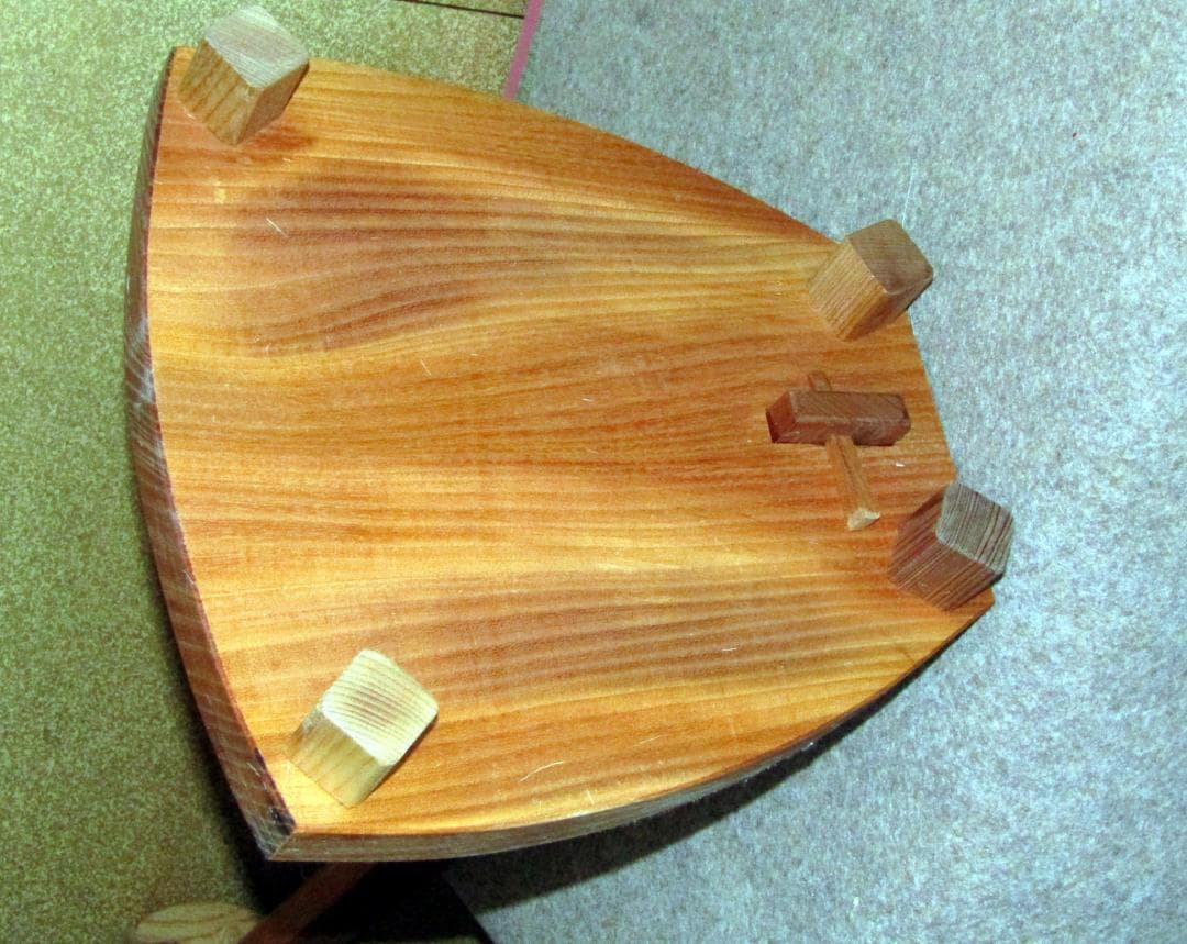 ◆ 別注　木造 薩摩琵琶設置用 欅琵琶架 邦楽器　弦楽器  鑑賞用 ◆