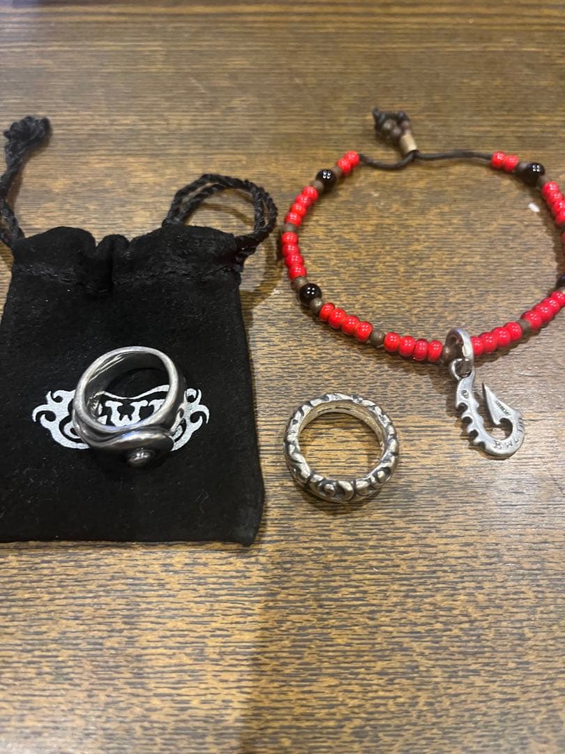 1/11で取止め ビルウォールレザー クレイジーピッグ リング 指輪 ペンダント