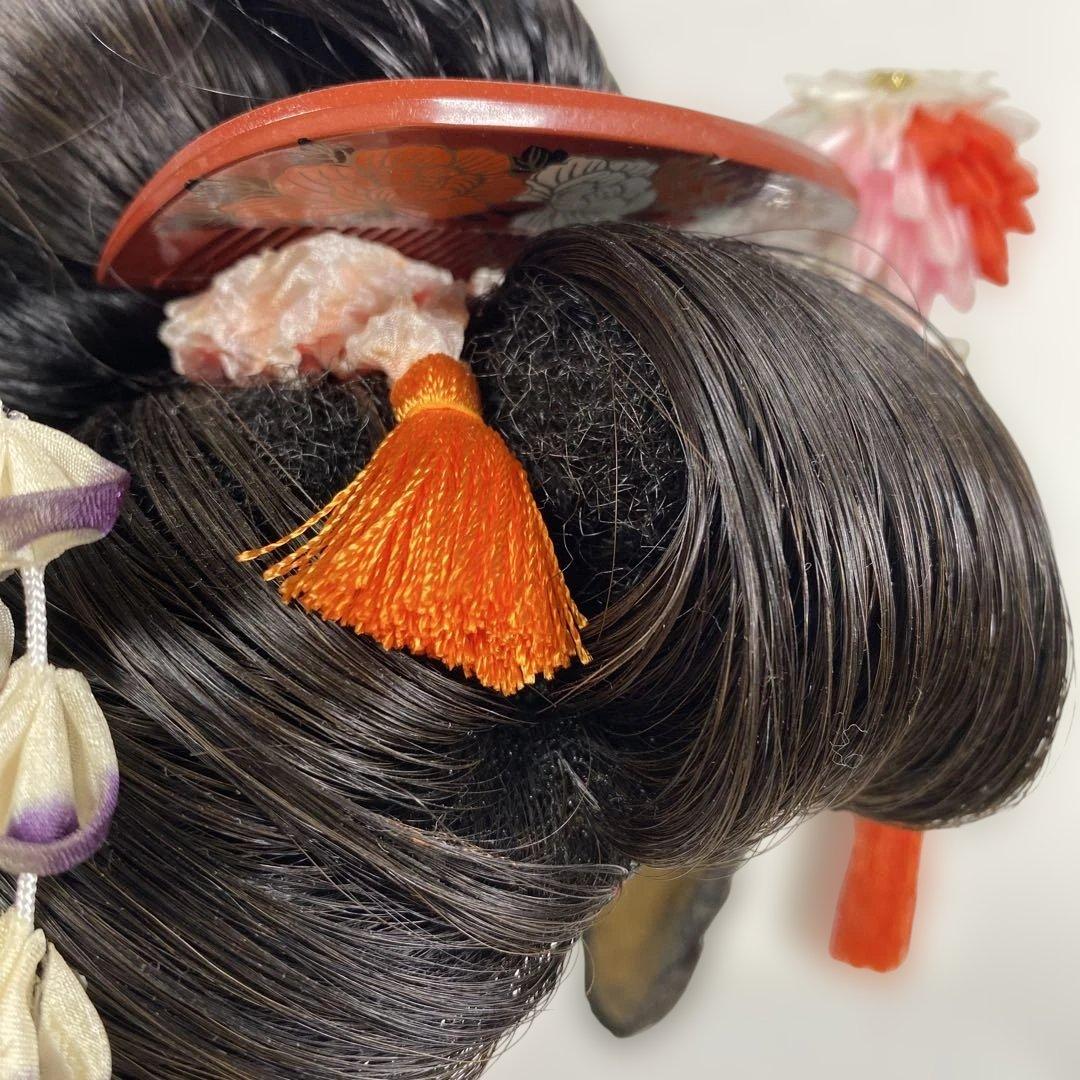 5026■日本髪 かつら 人形用 島田髷系統 雄鴛鴦 日本人形 和装飾り