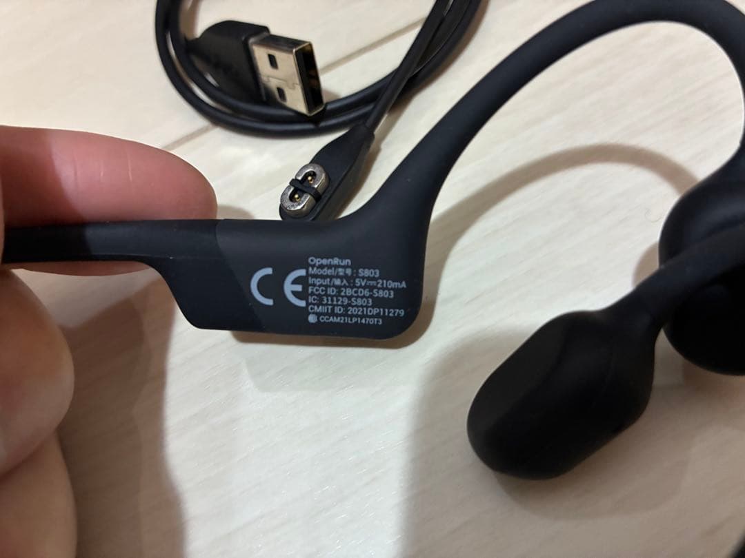 SHOKZ OpenRun S803 骨伝導イヤホン ブラック