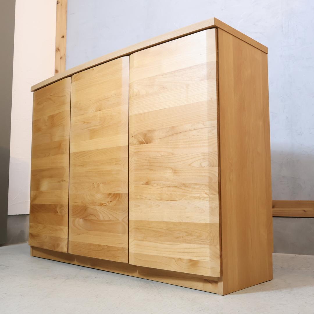 HOTTA WODDY アールデザイン ブックシェルフ アルダー材 キャビネット