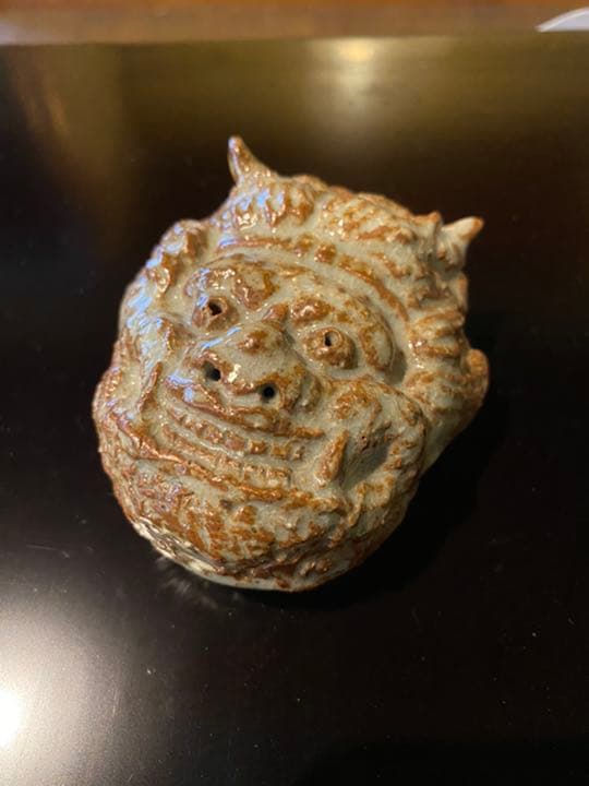 茶道具　鬼と福の香合　k