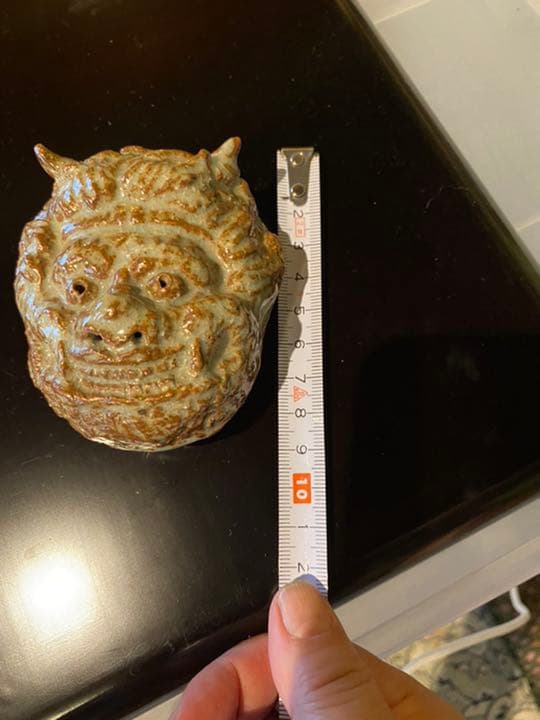 茶道具　鬼と福の香合　k