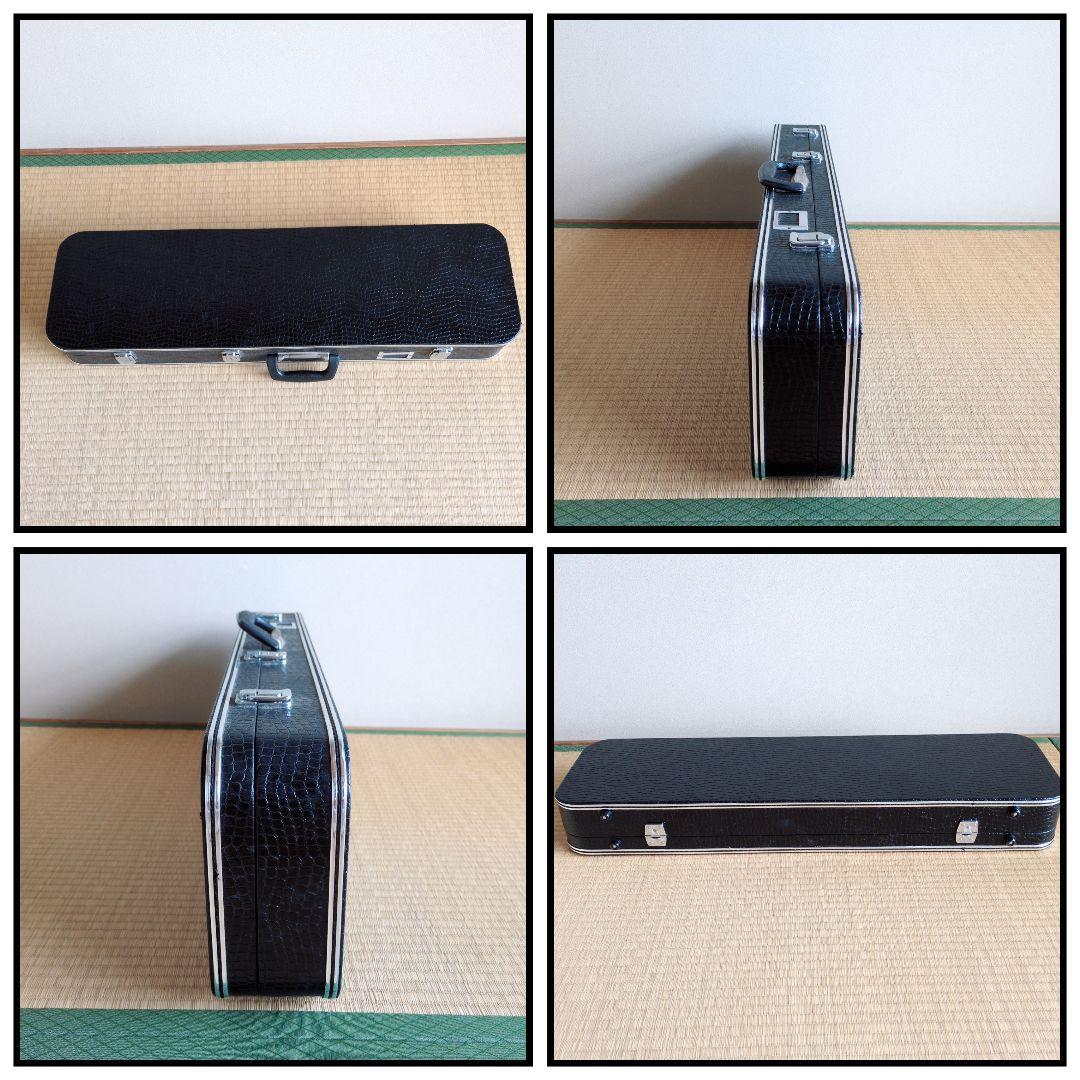 沖縄三線 人工革ヘビ柄 ケース・チューナー付き　ジャンク