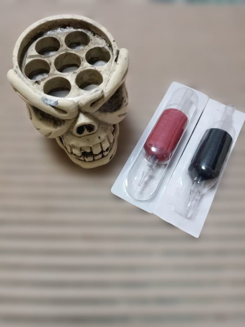 Q*n様 刺青 タトゥーマシンセット BG BR アート ピアス シャツ L 2