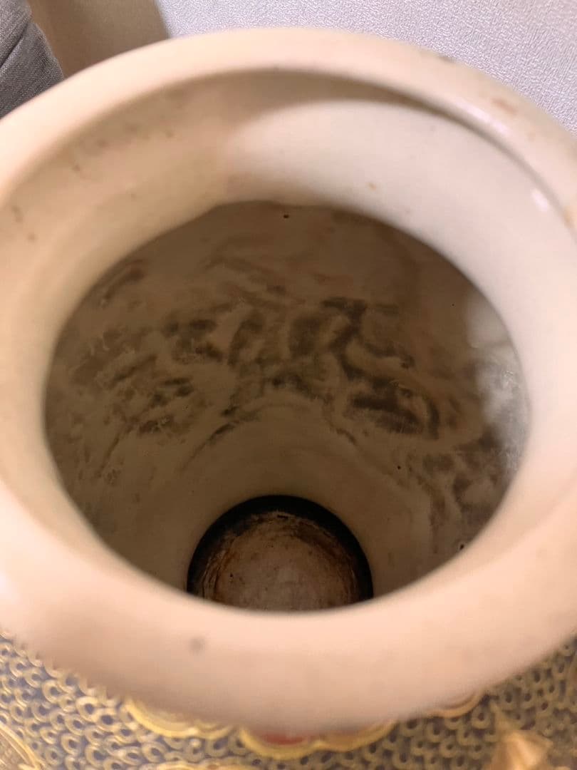 薩摩焼 金襴手 羅漢・観音図 大型壺 アンティーク美術品