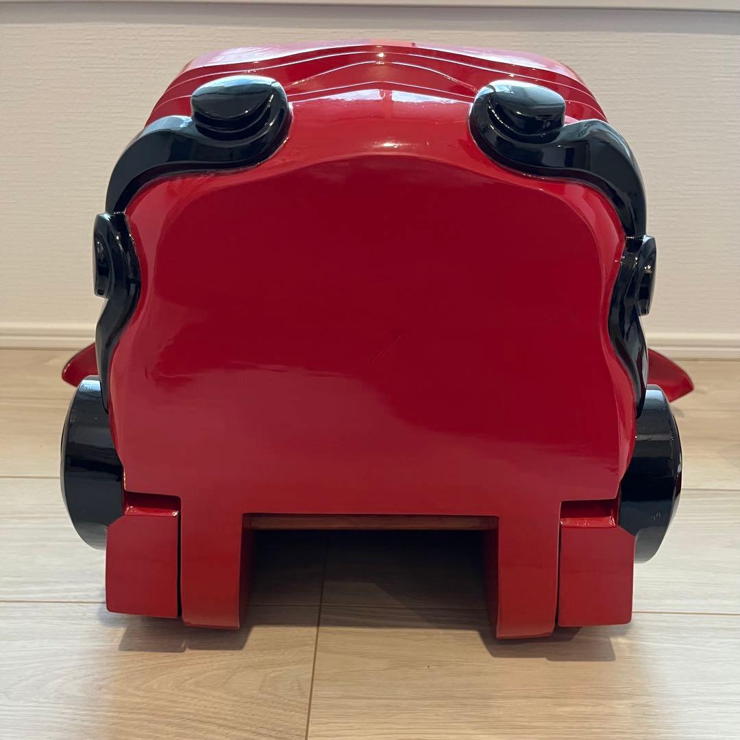 .【大ぶり】獅子舞　獅子頭　木彫魔除け　祭　置物　古美術　神楽 木製 木彫 正月