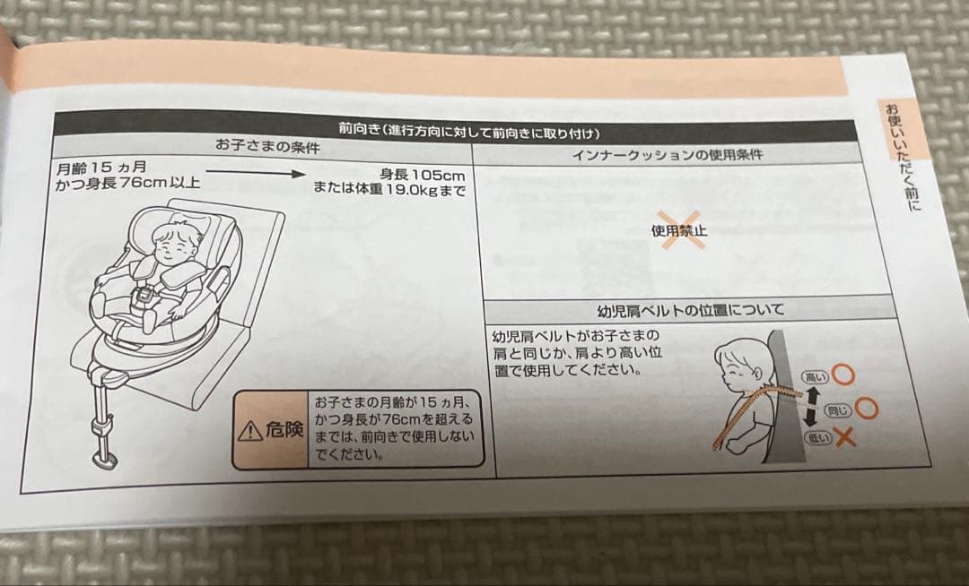 【れ】combi THESシリーズチャイルドシートネイビー回転式説明書付き