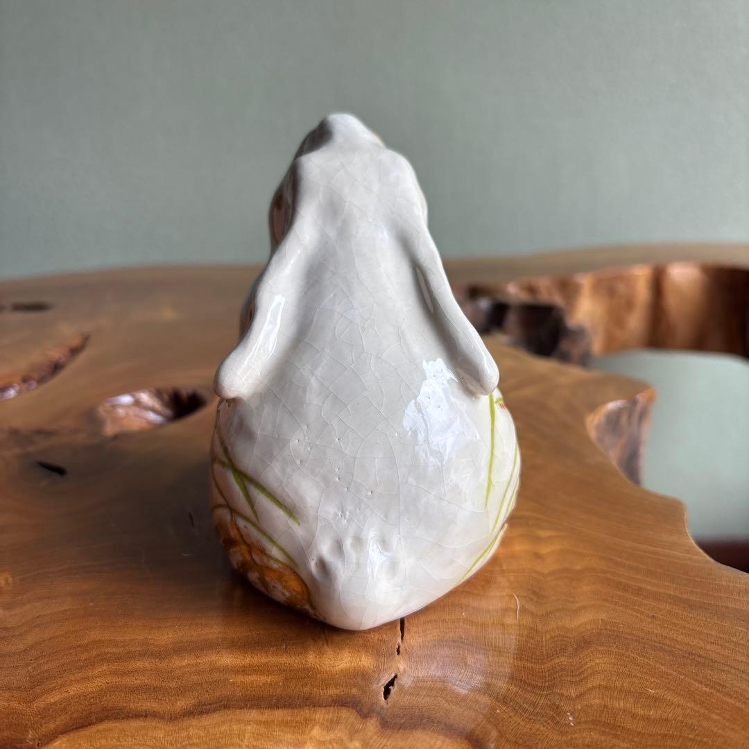 六兵衛窯 兎年 「はな兎」干支置物 清水焼 陶芸 たち吉 共箱