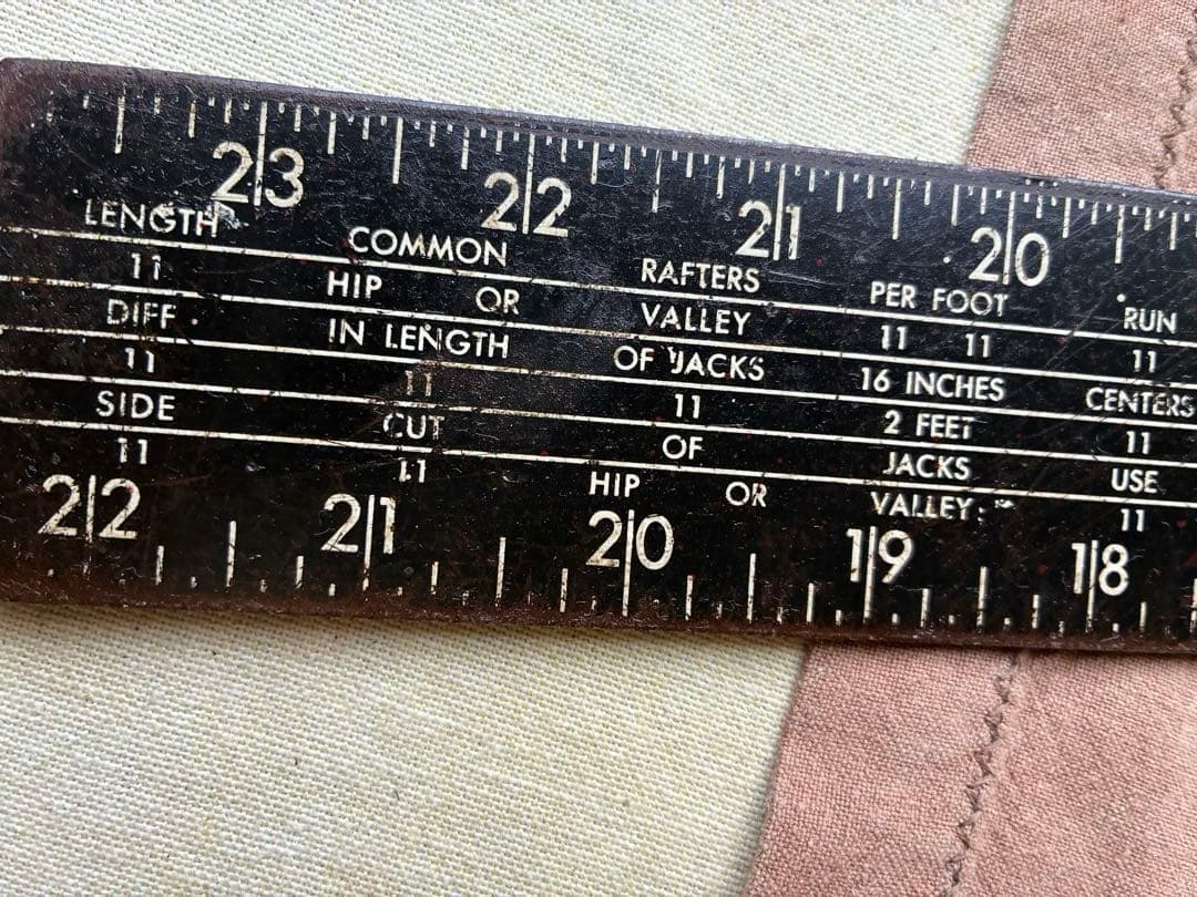 アンティーク　L字　スケール　ルーラー　定規LUDELL 建築家　大工　特大レア