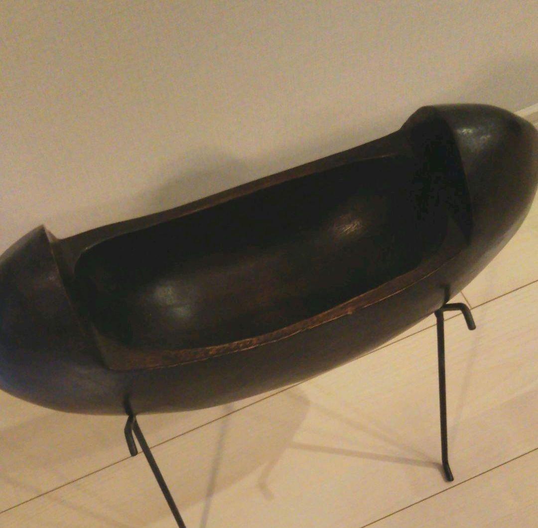 木製　オブジェ　インテリア　モダンアート　木の置物　ウッドオブジェ