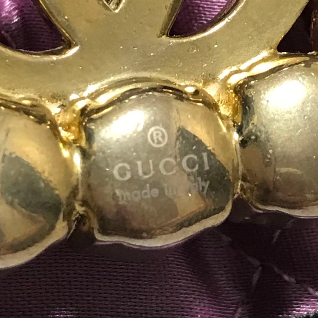 M*N様 グッチ［ブローチ］マーモント　ダブルGG　パール　ゴールド　箱、保存袋