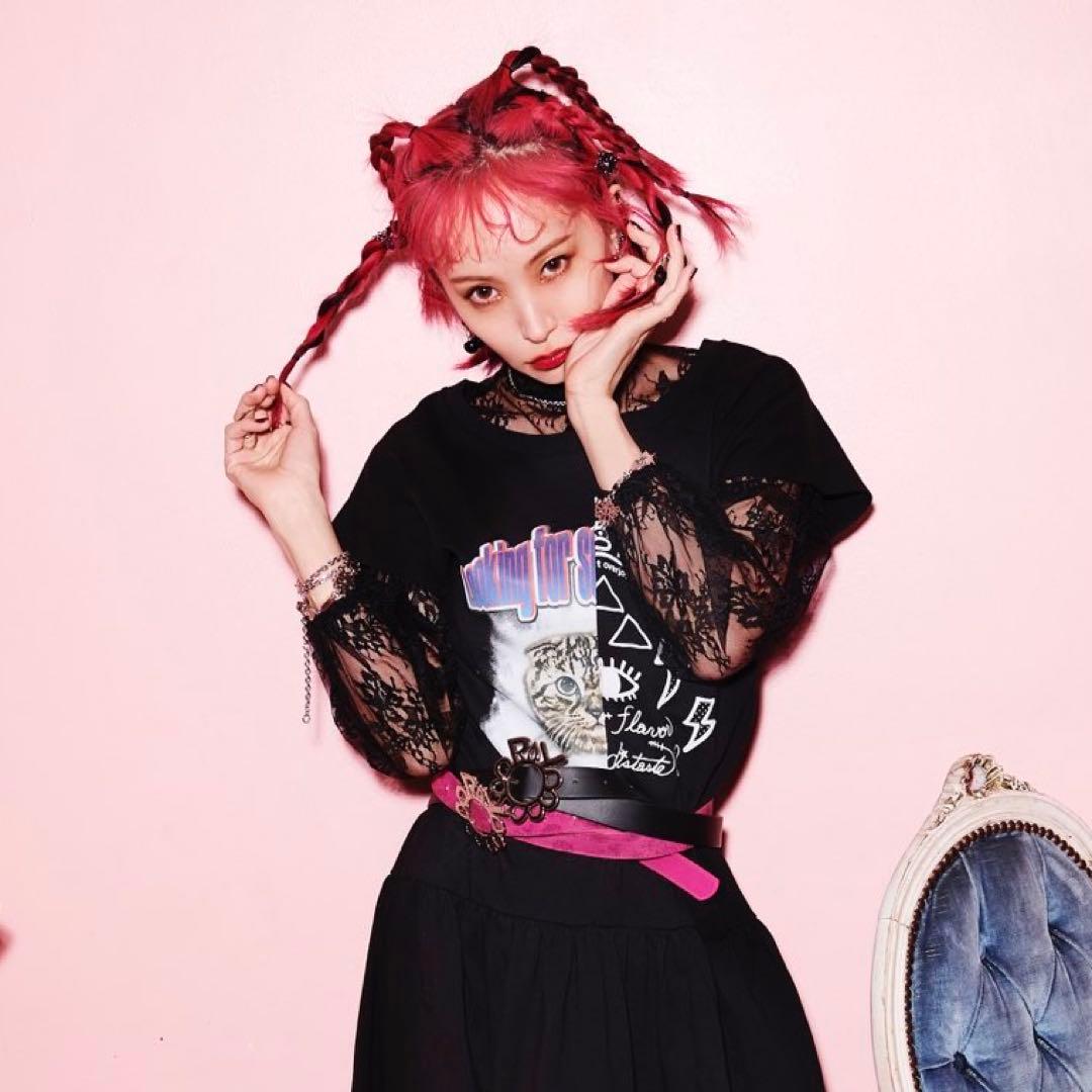 LiSA ROY フラワーバックルベルト ピンク