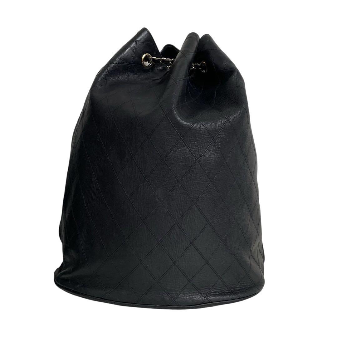 シャネル　ビコローレ　巾着　セミチェーン　ショルダーバッグ　黒　ポーチ　5106