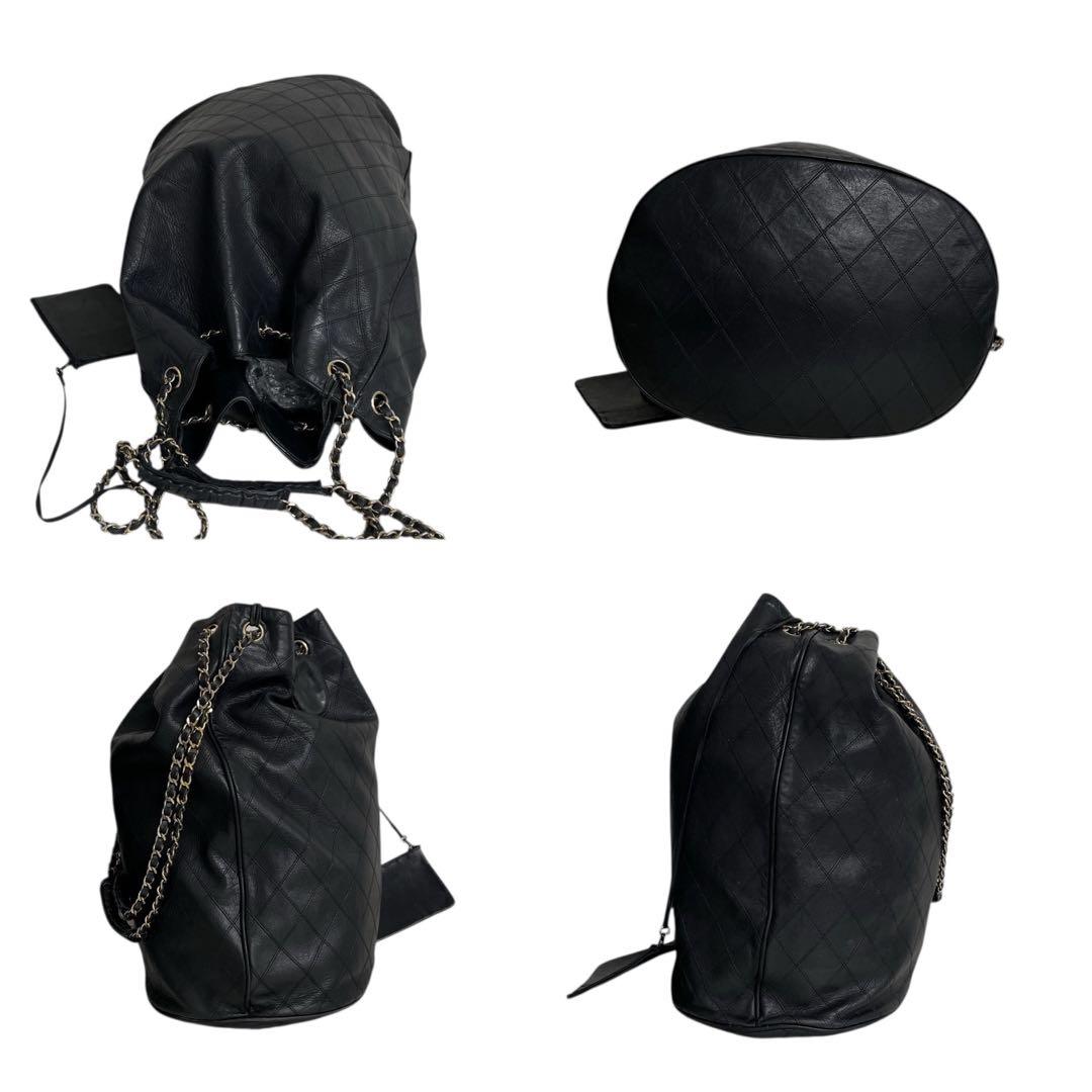 シャネル　ビコローレ　巾着　セミチェーン　ショルダーバッグ　黒　ポーチ　5106