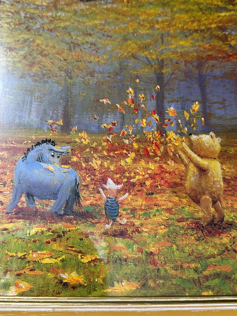ピーター　エレンショウ　くまのプーさん　紅葉　ディズニー　額付き