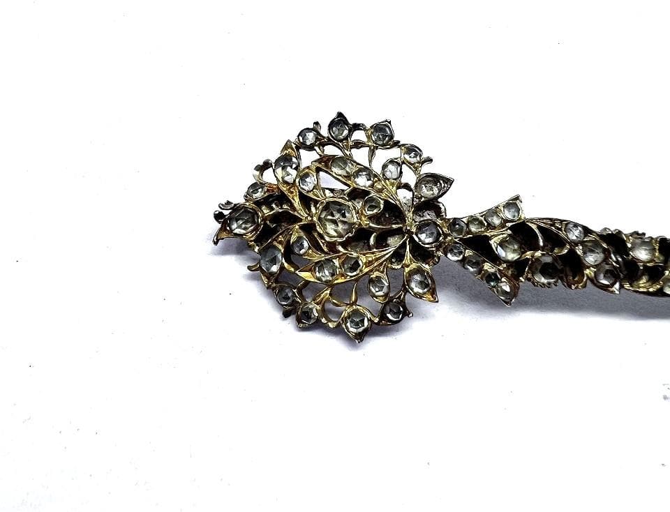 ブローチ③　水晶　ローズカット　ジョージアン