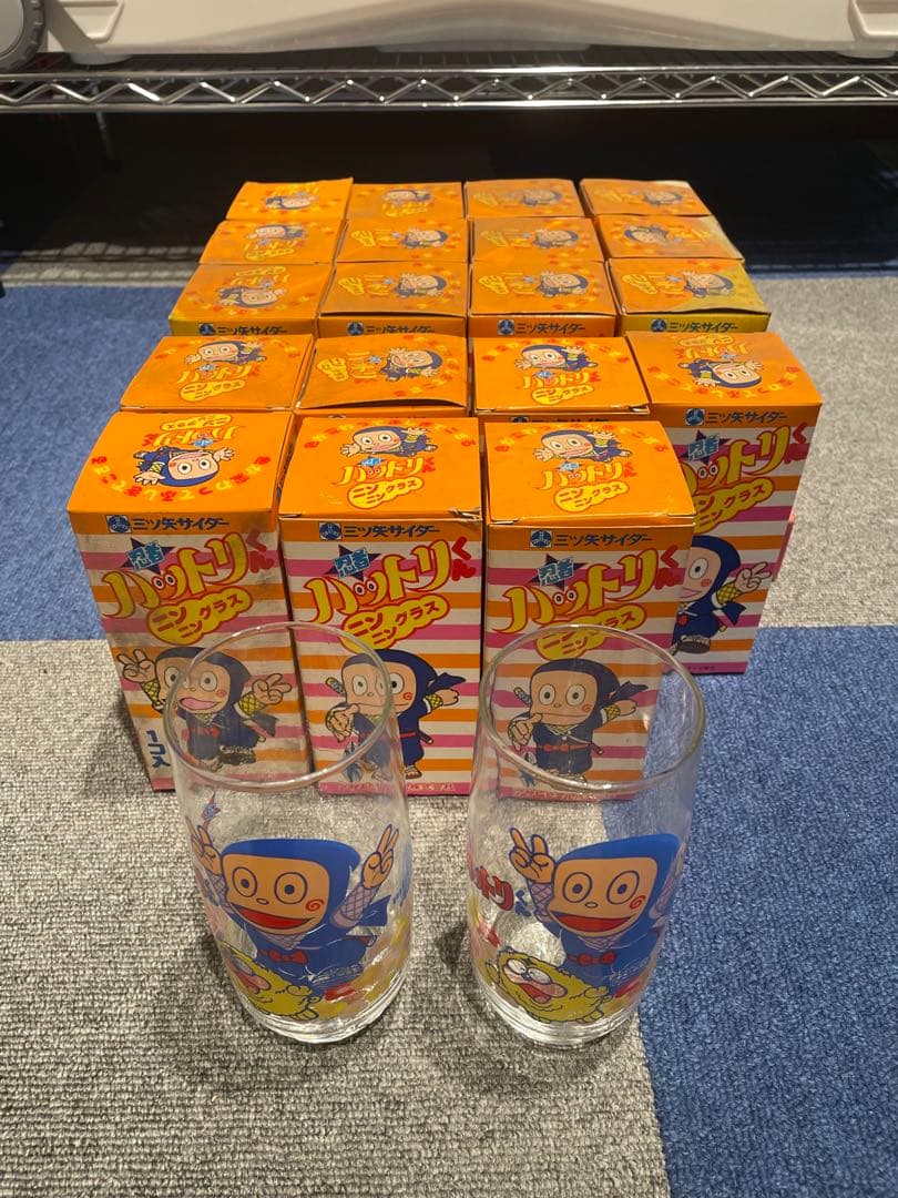 非売品 三ツ矢サイダー ノベルティ ハットリくん ニンニングラス