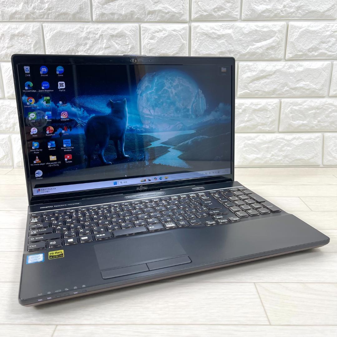 富士通 第8世代 i7 新品SSD512＋HDD メモリ16G ノートパソコン