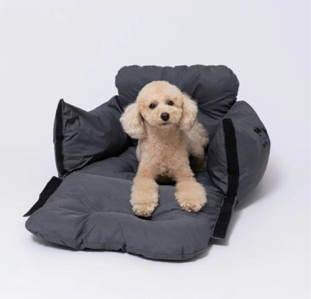 スヌーピー　ドライブキャリーベッド　犬用カーシート ペットベッド　ネイビー