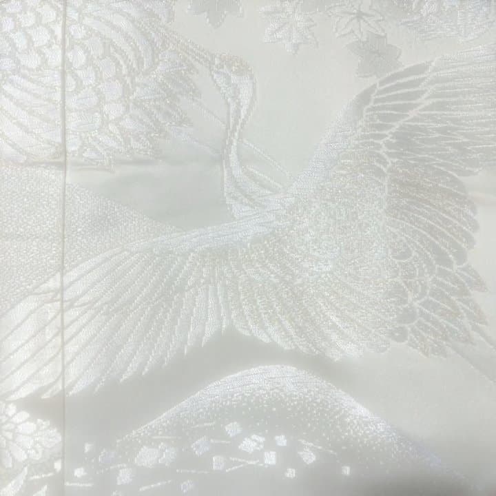 白無垢 鶴と花模様 ラメ入りD