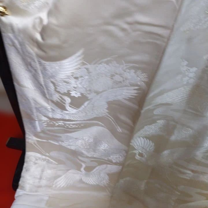 白無垢 鶴と花模様 ラメ入りD