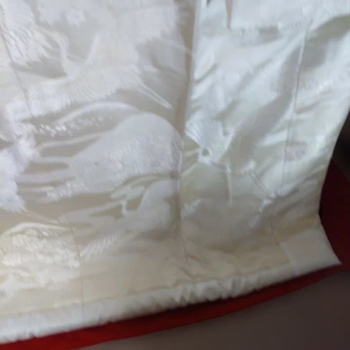 白無垢 鶴と花模様 ラメ入りD