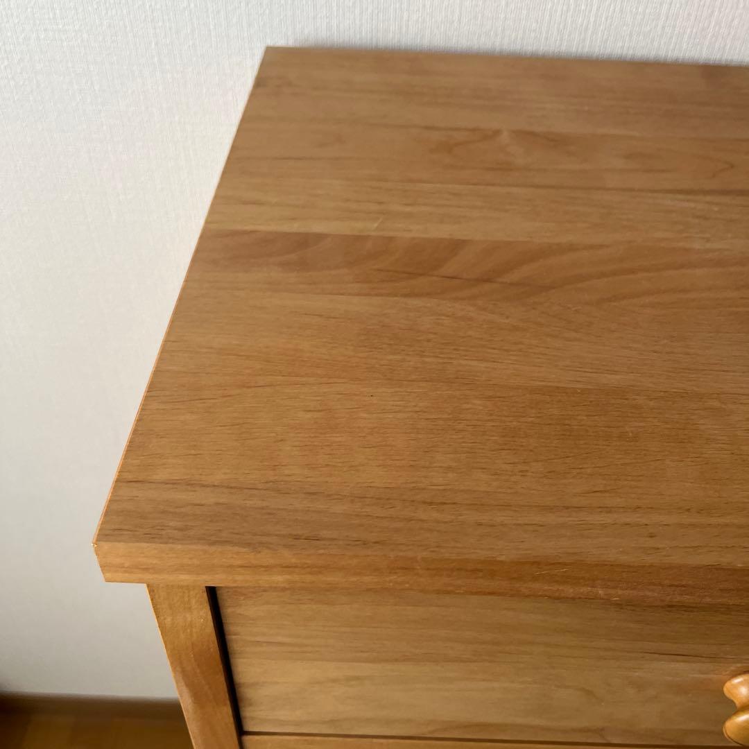 モモナチュラルのウッド 5段チェスト