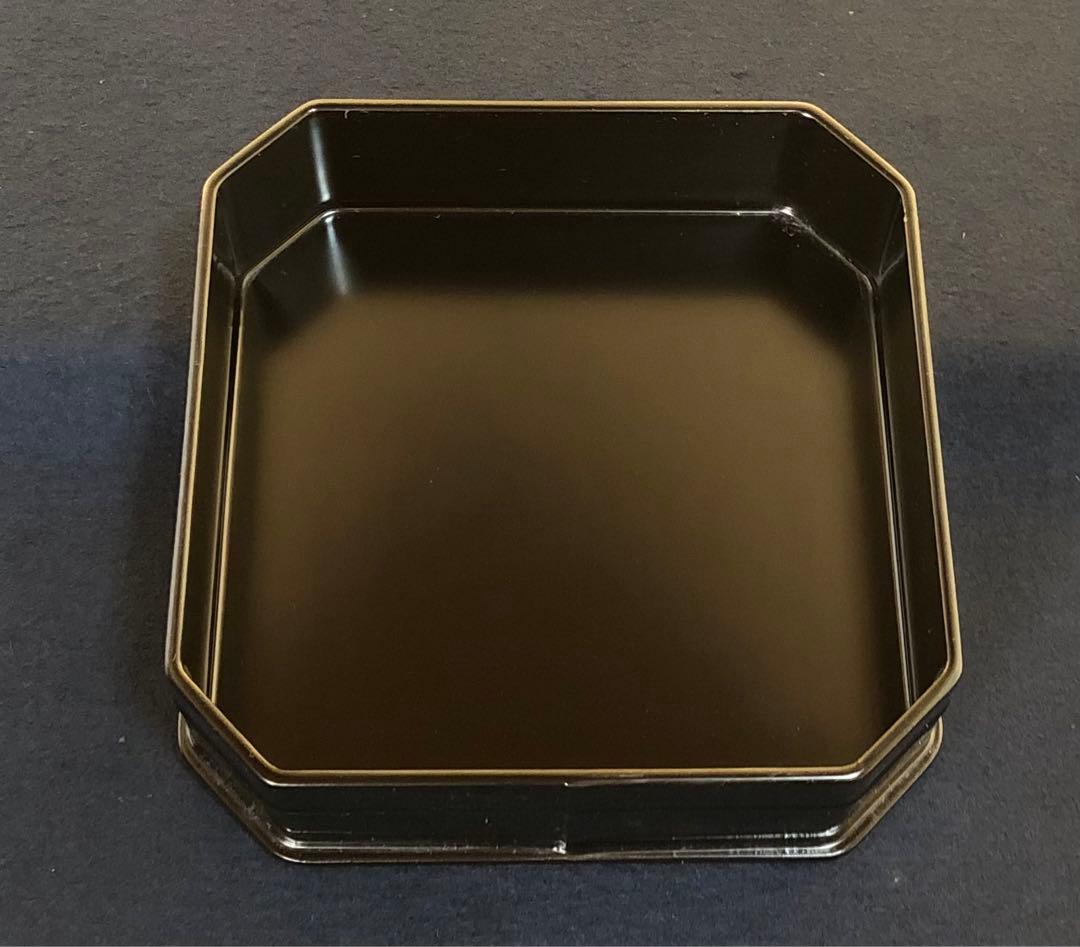 割引❗️《R》輪島塗 黒真塗 縁高重 菓子器 木製漆器 木箱　251204お3
