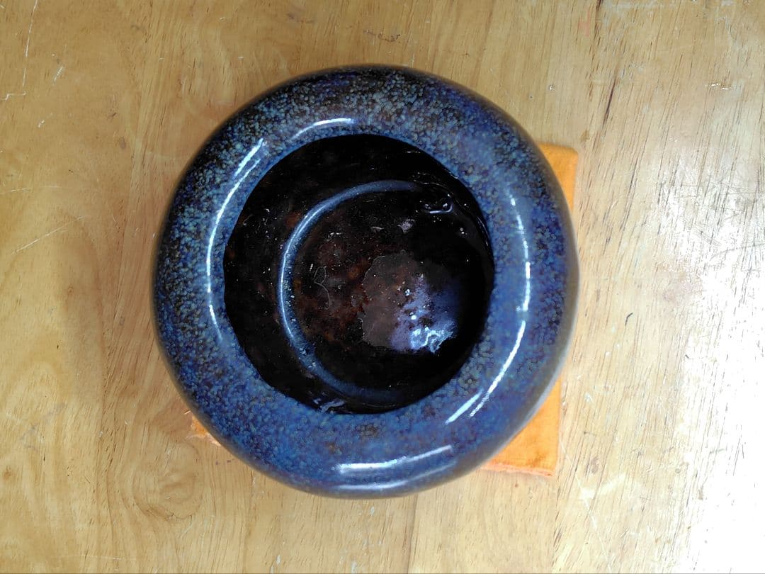 葛明祥製 海鼠釉 小火鉢 茶道具 アンティーク 昭和レトロ 希少 中古