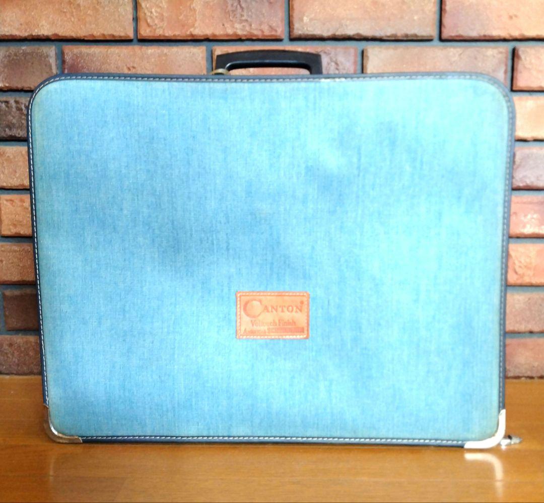 【CANTON】キャリーケース　キャリーバッグ　ボストンバッグ　鍵付　昭和レトロ