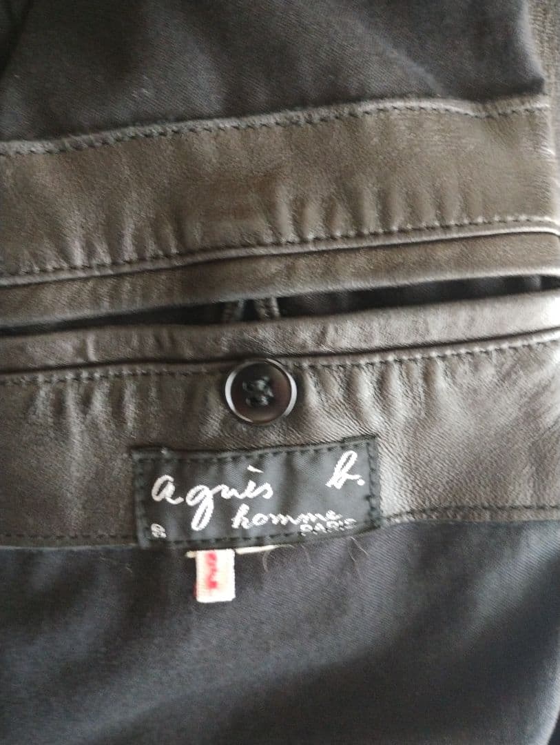 希少　アニエス・ベー　agnes b レザーライダース　アーカイブ