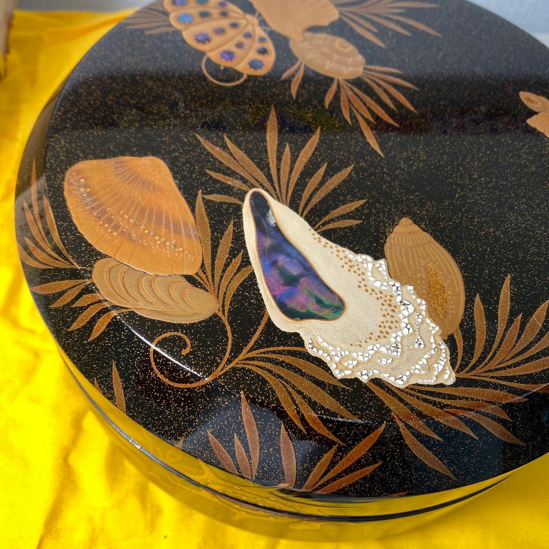 【未使用】輪島塗　喜三誠志　作　茶道　菓子器　食蘢　70万円相当の品