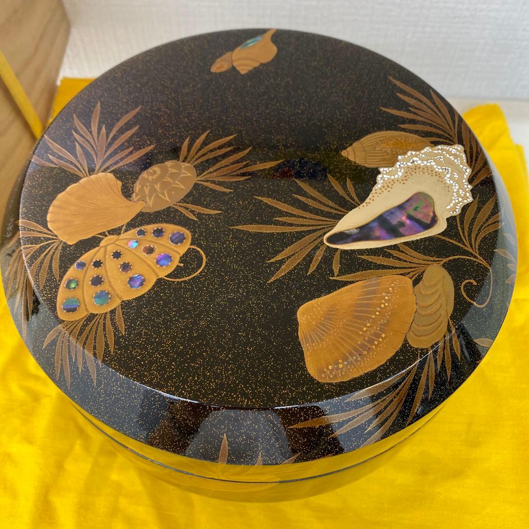 【未使用】輪島塗　喜三誠志　作　茶道　菓子器　食蘢　70万円相当の品