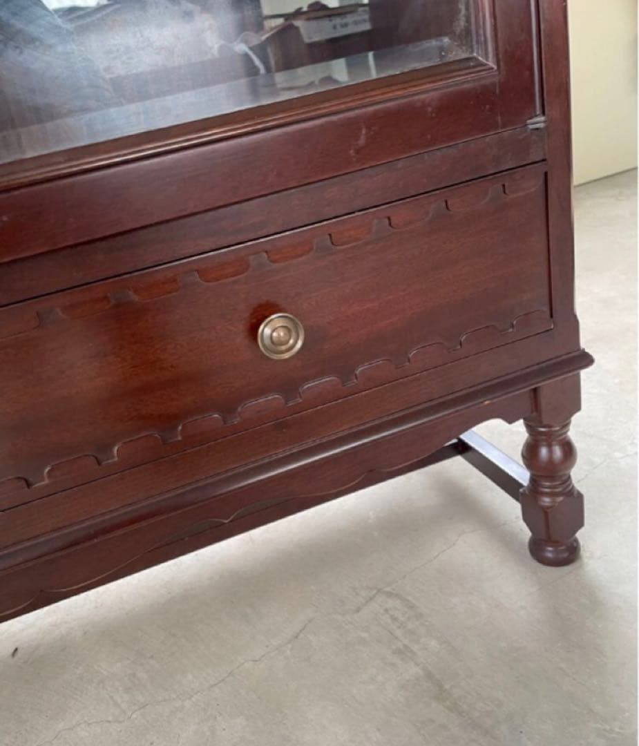 美品　英国　イギリス　アンティーク　キャビネット　キュリオケース　店舗　棚