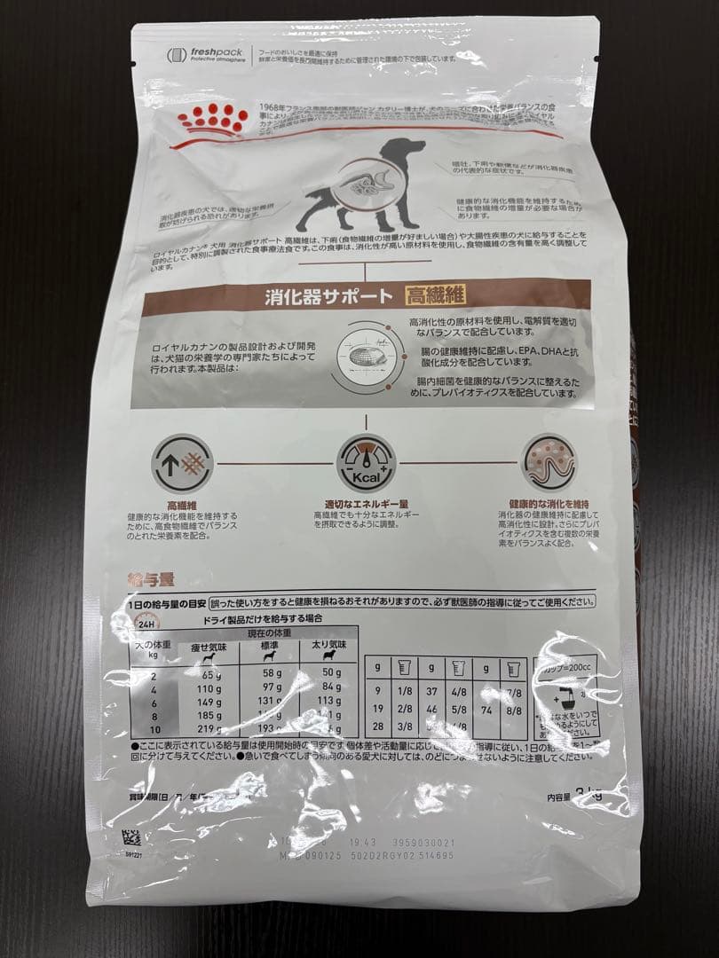  CANIN 消化器サポート犬用 高繊維　3kg×1袋